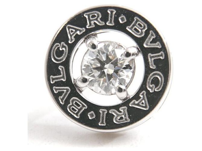 Bulgari Bvlgari 18K White Gold Bvlgari Bvlgari 1P Diamond Earrings Silvery - view 3