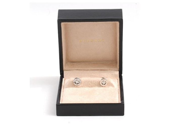 Bulgari Bvlgari 18K White Gold Bvlgari Bvlgari 1P Diamond Earrings Silvery - view 7
