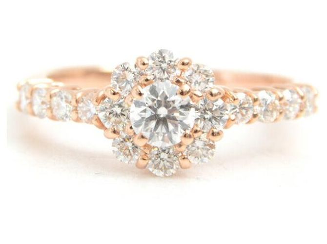Autre Marque 750PG Ponte Vecchio Blumen-Diamantring Golden - Ansicht 4