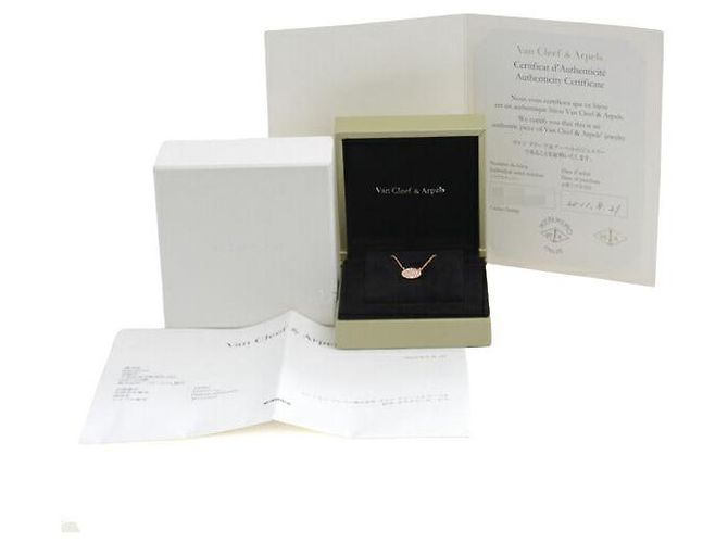 Van Cleef & Arpels 18K Roségold Perlee Kleine Diamant Halskette Golden - Ansicht 10
