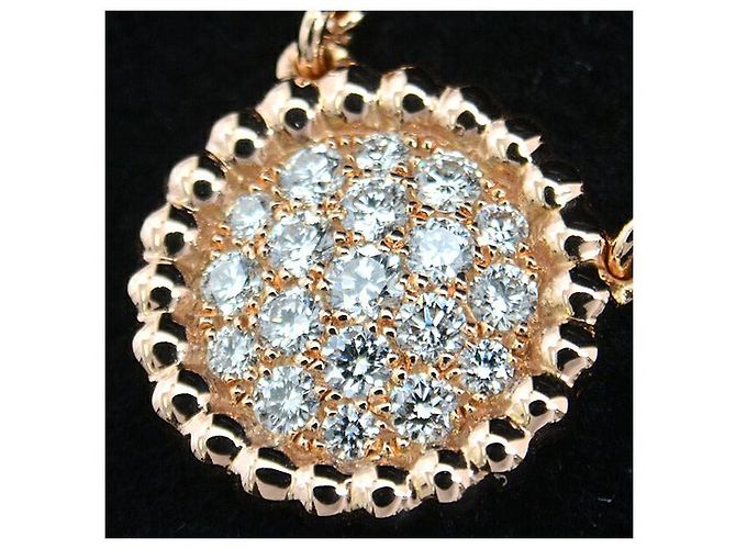 Van Cleef & Arpels 18K Roségold Perlee Kleine Diamant Halskette Golden - Ansicht 11