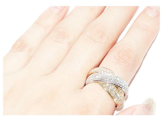 Cartier Trinity Ring Au750 mit Diamant Größe 53 Golden - Ansicht 6