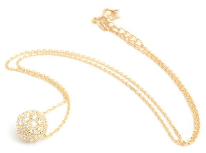 Collana a sfera in diamante in oro giallo K18 Mikimoto D'oro - vista 2