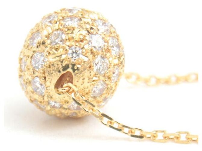 Collana a sfera in diamante in oro giallo K18 Mikimoto D'oro - vista 3