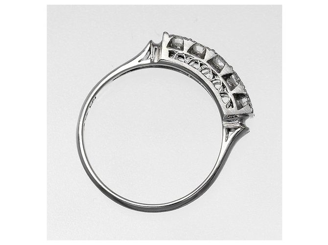 Autre Marque Pt900 Platin 5P Diamantring Silber - Ansicht 11