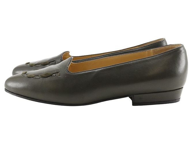 Gucci Leder Slipper Braun Bronze - Ansicht 2