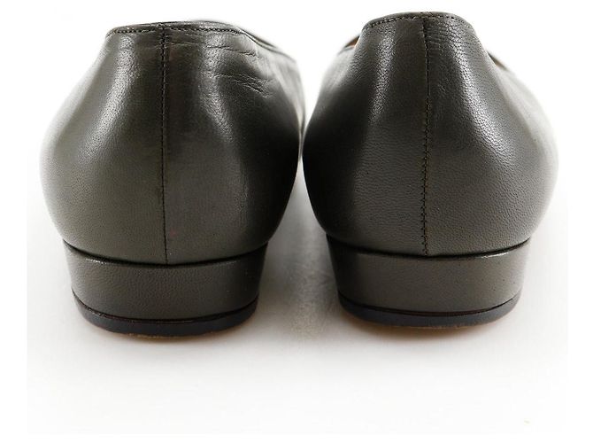 Gucci Leder Slipper Braun Bronze - Ansicht 3
