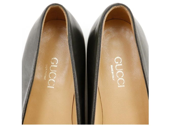 Gucci Leder Slipper Braun Bronze - Ansicht 5