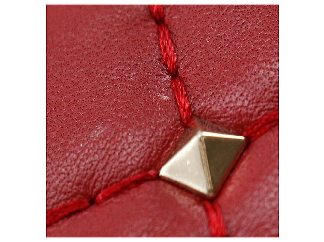 Borsa a Spalla in Pelle Rockstuds Valentino Garavani Rosso - vista 10