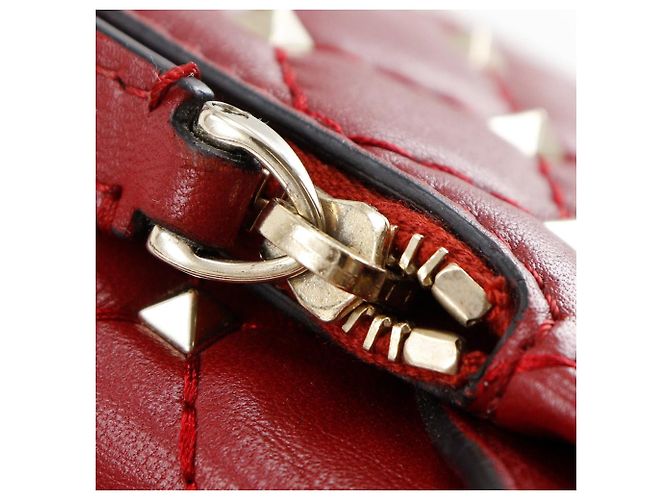 Borsa a Spalla in Pelle Rockstuds Valentino Garavani Rosso - vista 11