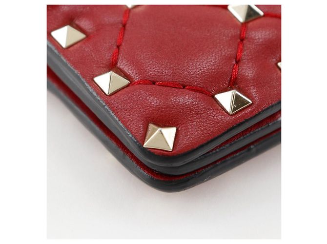Borsa a Spalla in Pelle Rockstuds Valentino Garavani Rosso - vista 4