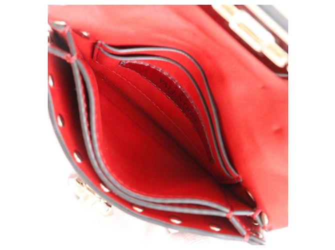 Borsa a Spalla in Pelle Rockstuds Valentino Garavani Rosso - vista 5