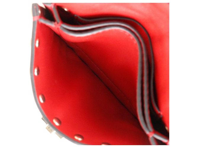 Borsa a Spalla in Pelle Rockstuds Valentino Garavani Rosso - vista 6