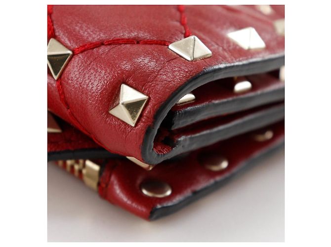 Borsa a Spalla in Pelle Rockstuds Valentino Garavani Rosso - vista 9