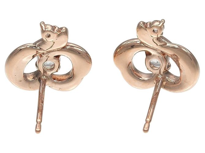 Autre Marque Orecchini in Oro Rosa K10 4℃ D'oro - vista 4
