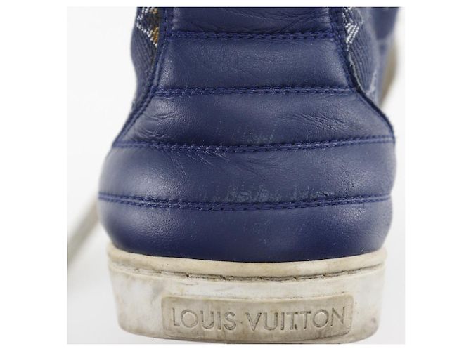 Hochschnittige Monogramm-Denim-Sneaker von Louis Vuitton Blau - Ansicht 15
