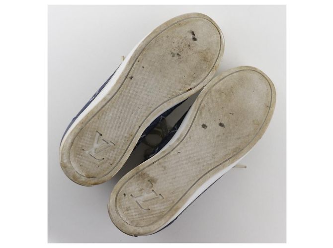 Hochschnittige Monogramm-Denim-Sneaker von Louis Vuitton Blau - Ansicht 5