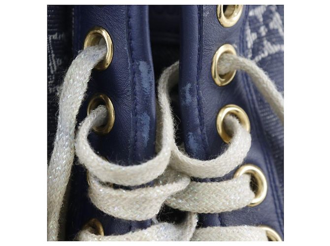 Hochschnittige Monogramm-Denim-Sneaker von Louis Vuitton Blau - Ansicht 9