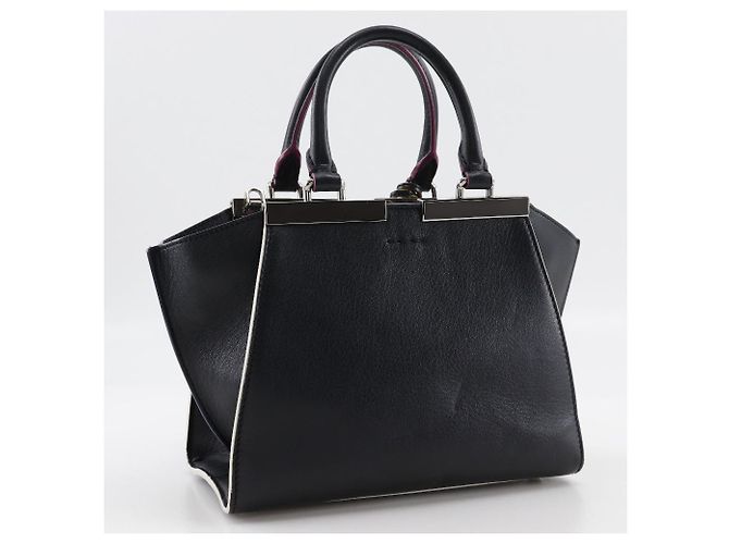 Fendi Petit 2Jours Leder 2way Tasche Schwarz - Ansicht 3