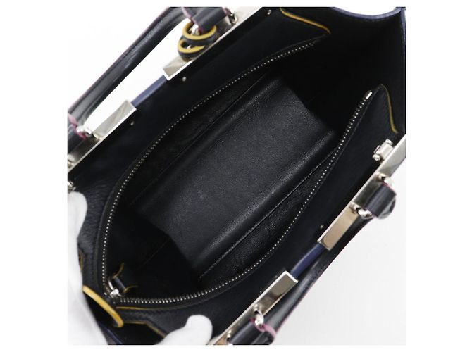 Fendi Petit 2Jours Leder 2way Tasche Schwarz - Ansicht 6