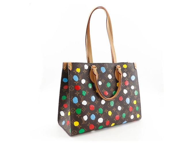 OnTheGo MM Monogram Vernis Tote Bag Louis Vuitton LV×YK Braun Mehrfarben - Ansicht 3
