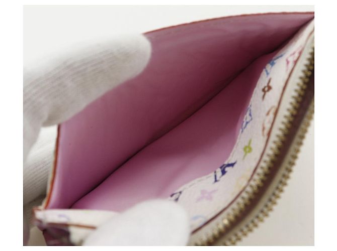 Pochette Cle Monogram Multicolore di Louis Vuitton - Portamonete Bianco - vista 7