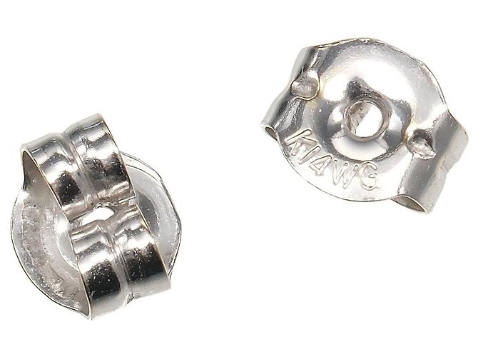 Autre Marque K14 Weißgold Perlenohrringe Silber - Ansicht 5