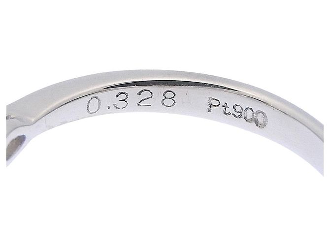 Autre Marque Pt900 Platin-Diamantring Silber - Ansicht 6