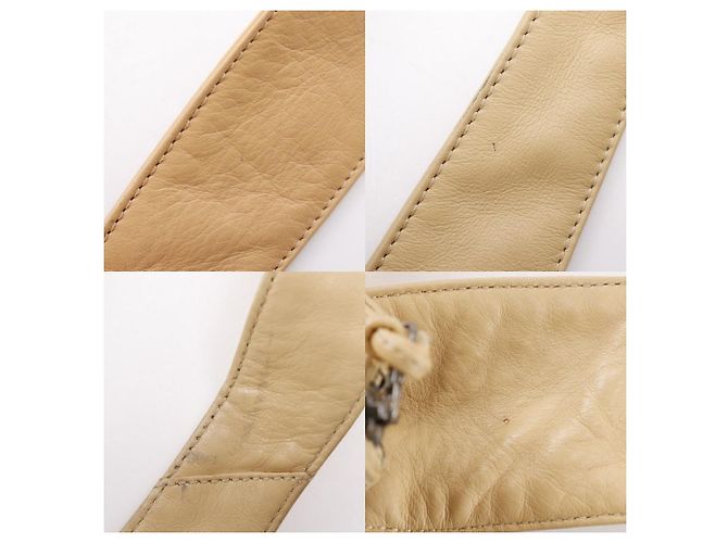 Timeless Borsa a Spalla in Pelle di Agnello Coco Mark di Chanel Beige - vista 11