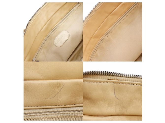 Timeless Borsa a Spalla in Pelle di Agnello Coco Mark di Chanel Beige - vista 13