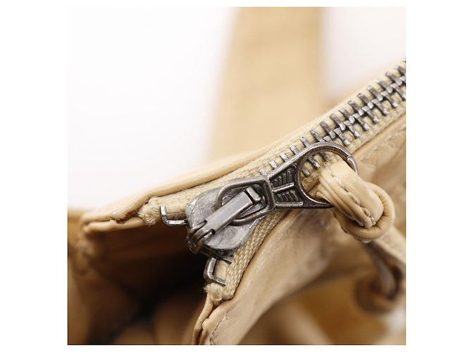 Timeless Borsa a Spalla in Pelle di Agnello Coco Mark di Chanel Beige - vista 15