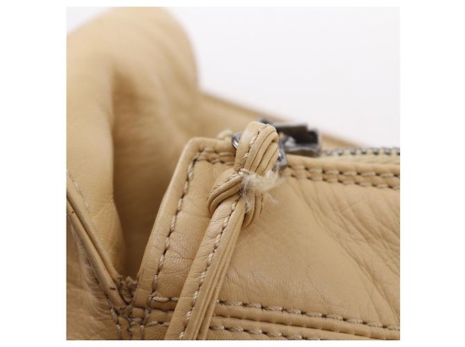 Timeless Borsa a Spalla in Pelle di Agnello Coco Mark di Chanel Beige - vista 16