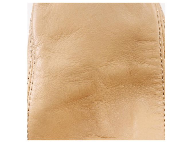 Timeless Borsa a Spalla in Pelle di Agnello Coco Mark di Chanel Beige - vista 9