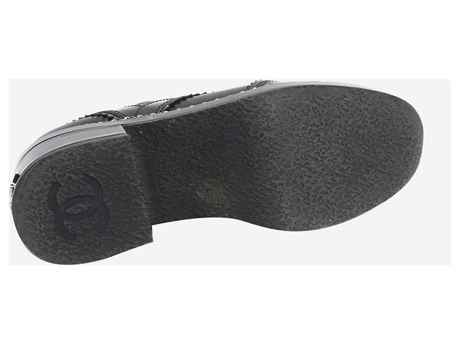Chanel Schwarze Lackleder-Brogues - Größe EU 38.5 (UK 5.5) - Ansicht 6