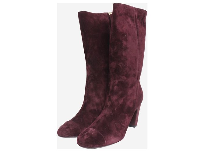 Chanel Botas de ante moradas - talla EU 40 (UK 7) Púrpura - vista 2
