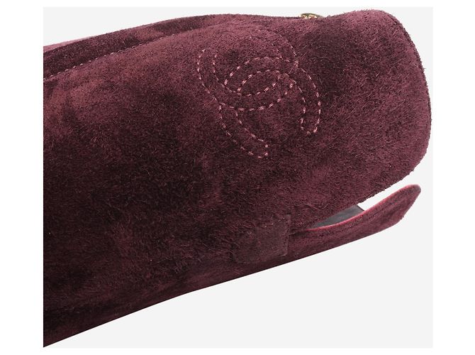 Chanel Botas de ante moradas - talla EU 40 (UK 7) Púrpura - vista 4