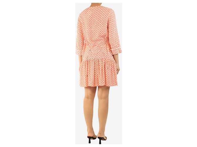 Heidi Klein Vestido mini impreso geométrico naranja - talla M - vista 2