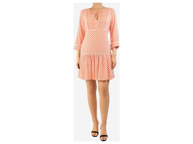 Heidi Klein Vestido mini impreso geométrico naranja - talla M - vista 3