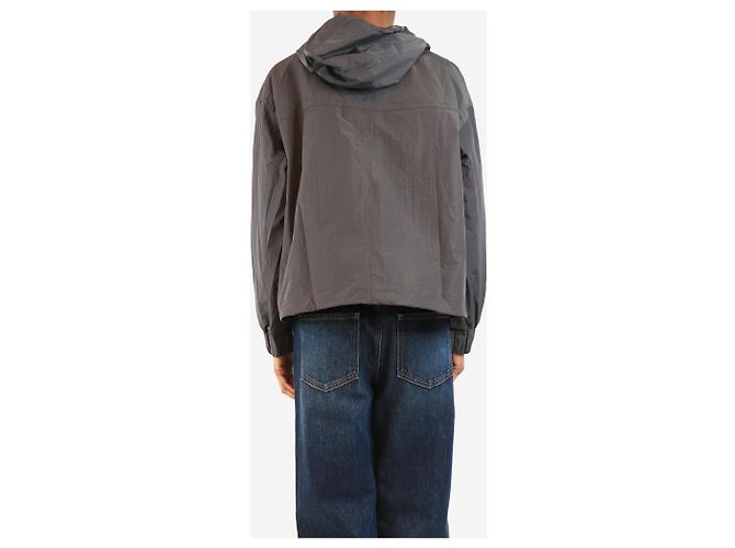 Ganni Dunkelgrauer Nylon-Ripstop-Anorak - Größe XS - Ansicht 2