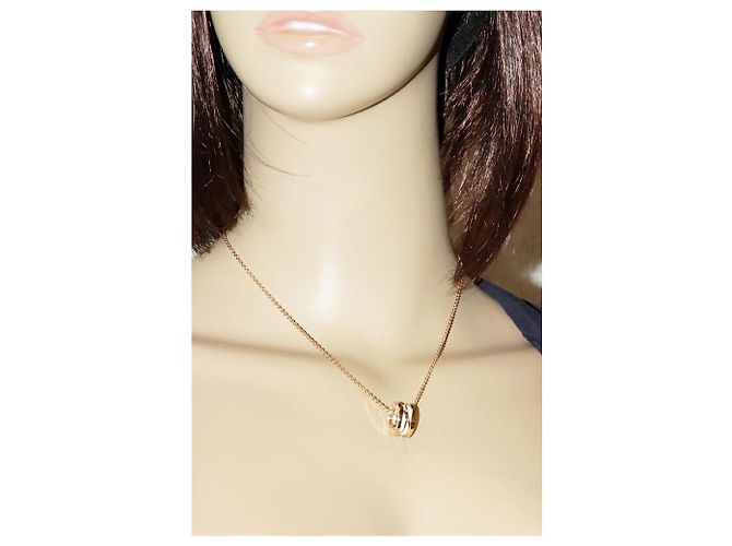 Bulgari Collana Pendente Bvlgari B.zero1 in Oro Rosa Au750 e Ceramica Bianca Bianco D'oro - vista 2