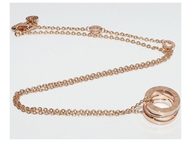 Bulgari Collana Pendente Bvlgari B.zero1 in Oro Rosa Au750 e Ceramica Bianca Bianco D'oro - vista 3