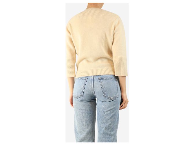 Autre Marque Pull en cachemire crème - taille UK 14 Écru - vue 2