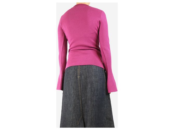 Autre Marque Pull violet à manches évasées - taille M - vue 2