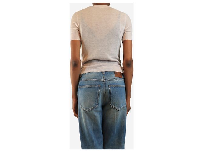 Joseph Blusa de cashmere rosa de manga curta - tamanho XS - vista 2
