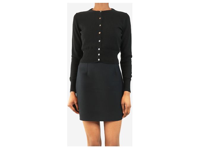 Autre Marque Schwarze kaschmir Cropped-Cardigan - Größe XS - Ansicht 3