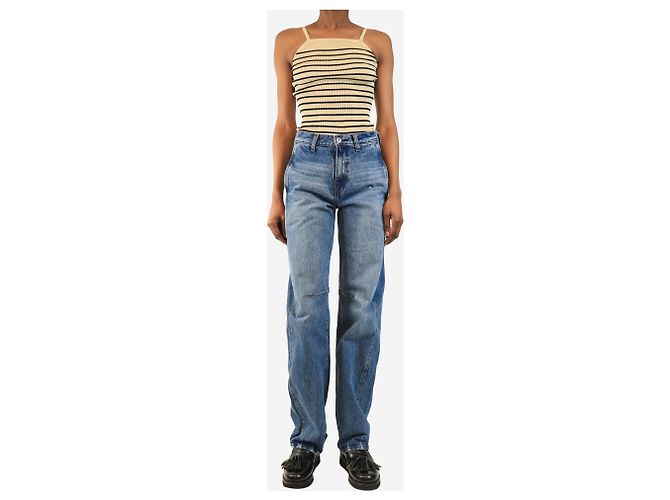 Autre Marque Blaue High-Rise Barrel-Leg Jeans - Größe XS - Ansicht 2