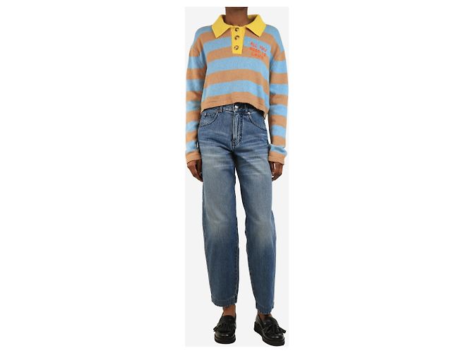 Victoria Beckham Blaue Mittelwaschjeans - Größe UK 6 - Ansicht 2
