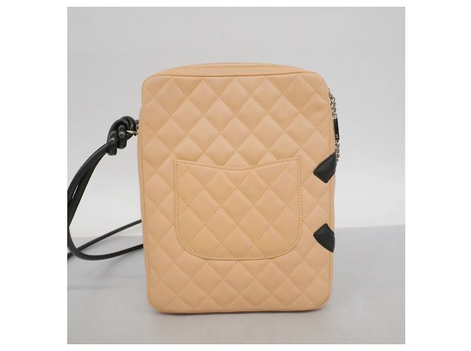 Borsa a Spalla in Pelle di Agnello Cambon di Chanel Nero Beige - vista 11