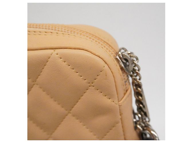 Borsa a Spalla in Pelle di Agnello Cambon di Chanel Nero Beige - vista 8