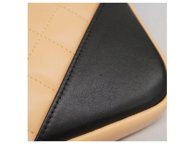 Borsa a Spalla in Pelle di Agnello Cambon di Chanel Nero Beige - vista 9